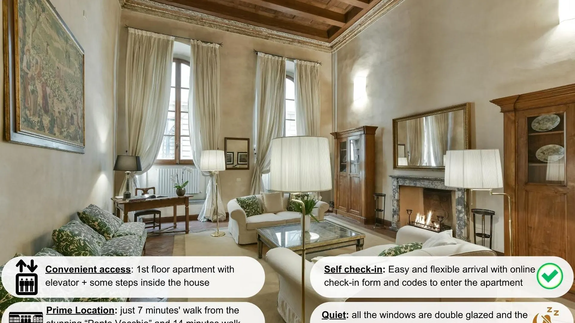 Raffaello Apartment With Fireplace In Oltrarno Firenze